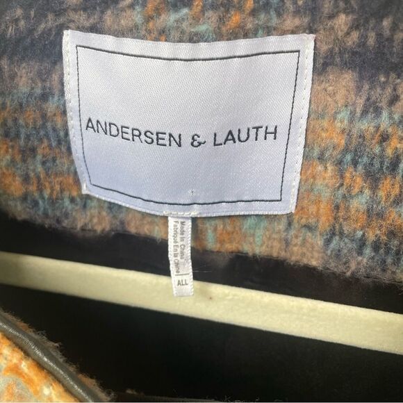 Anthropologie Andersen & Lauth Plaid Oversize Jacket Short Sleeve Cape Snaps OS - Picture 6 of 13